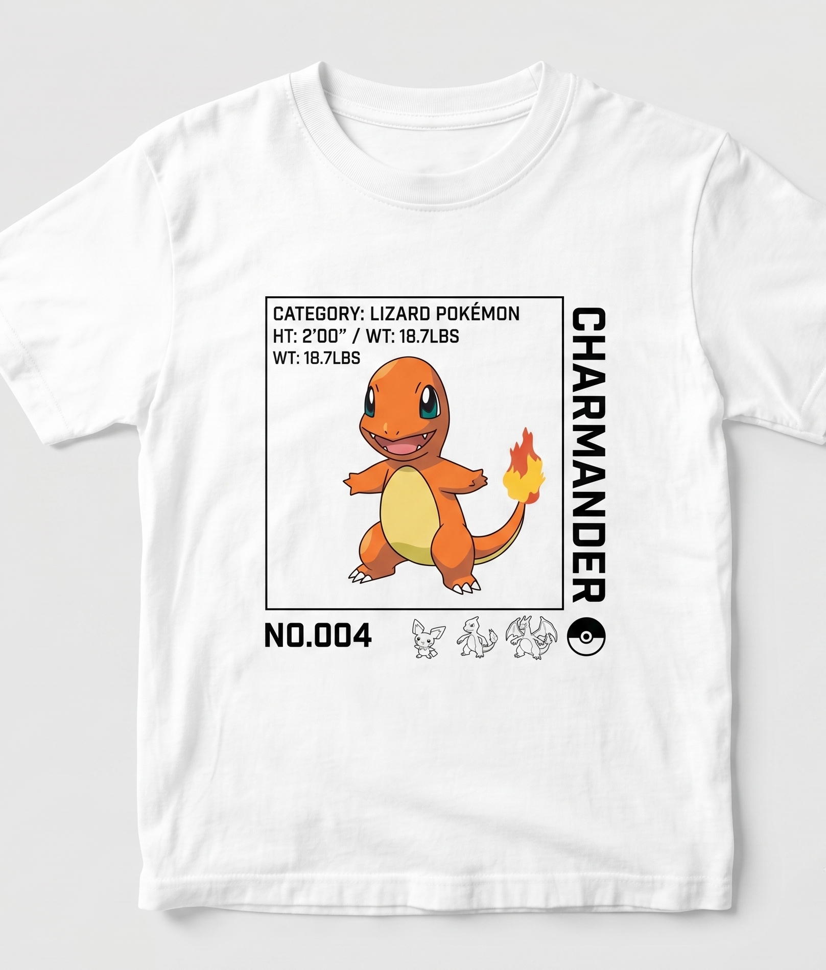 Charmander Pokédex Stats Youth Tee –