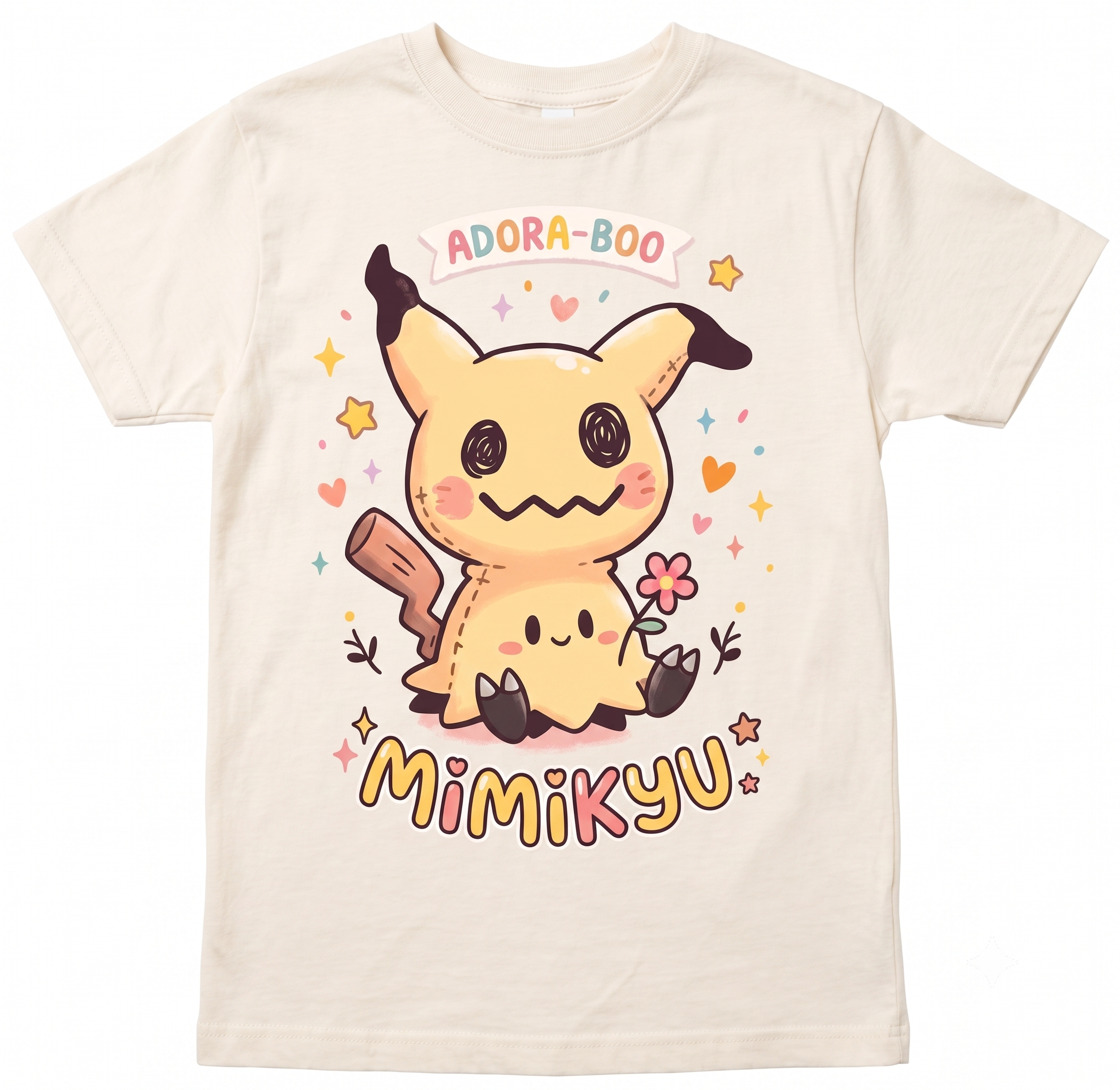 AVJ Collections Adora-Boo Mimikyu Youth Tee – Cream