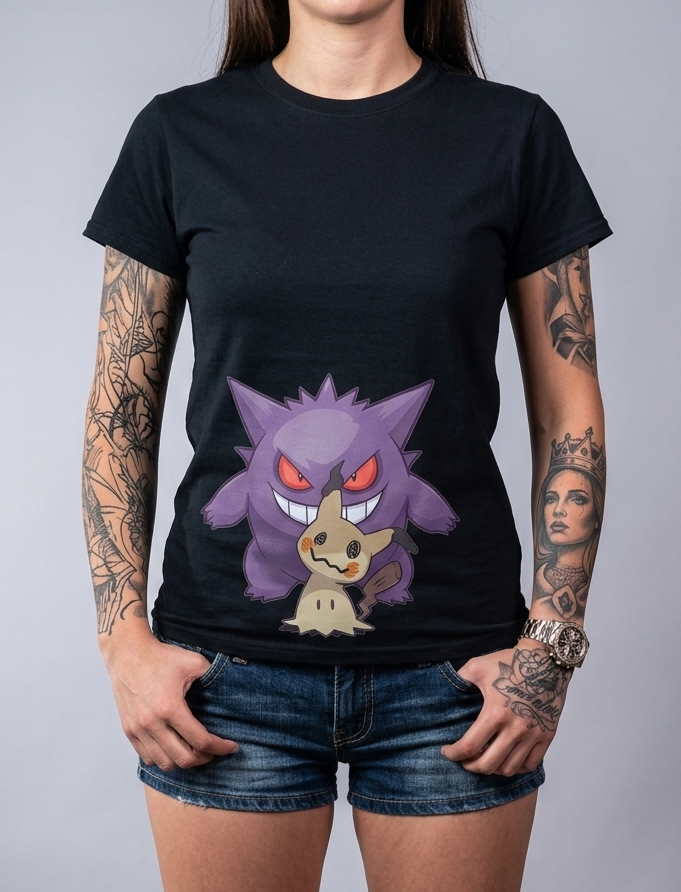Controlled by the Shadow: Graphic Tee Gengar & Mimikyu