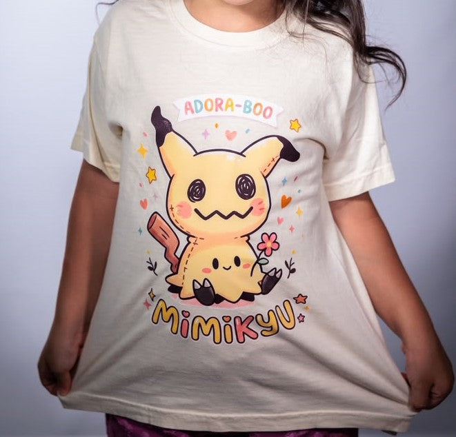 AVJ Collections Adora-Boo Mimikyu Youth Tee – Cream