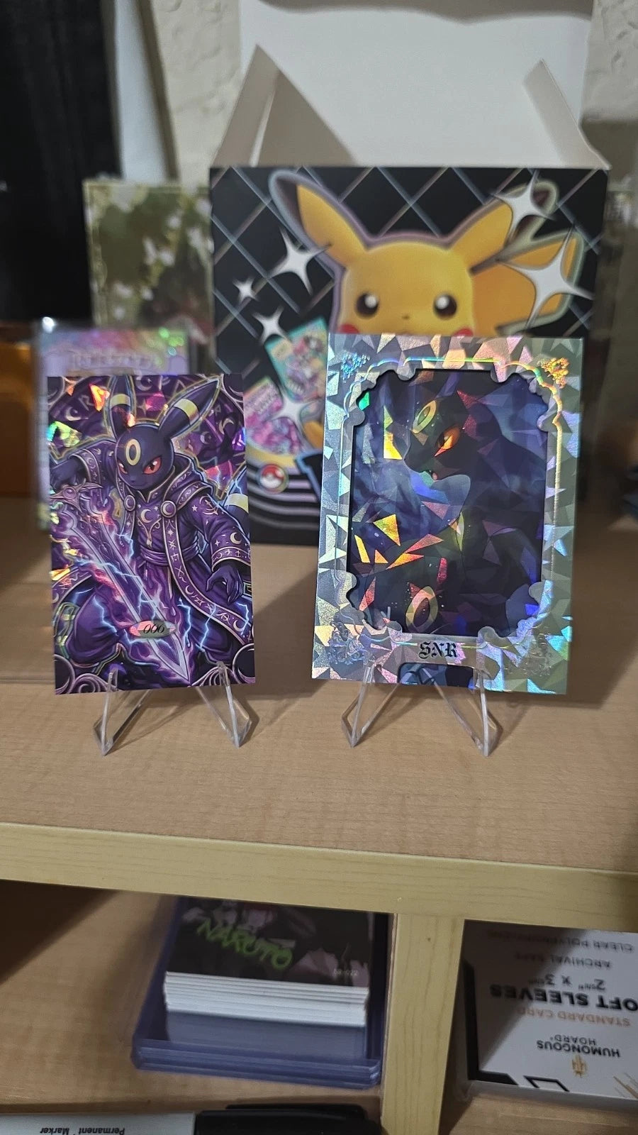 Umbreon Serialized Fan-Made Holographic Pokémon Collectible Card Mengka Rare